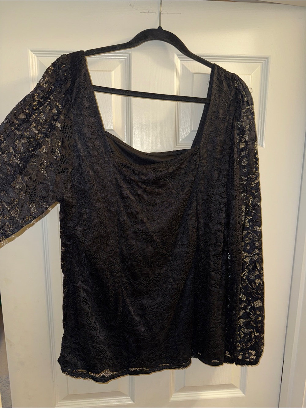 torrid Black Lace Scoop Neck Top
